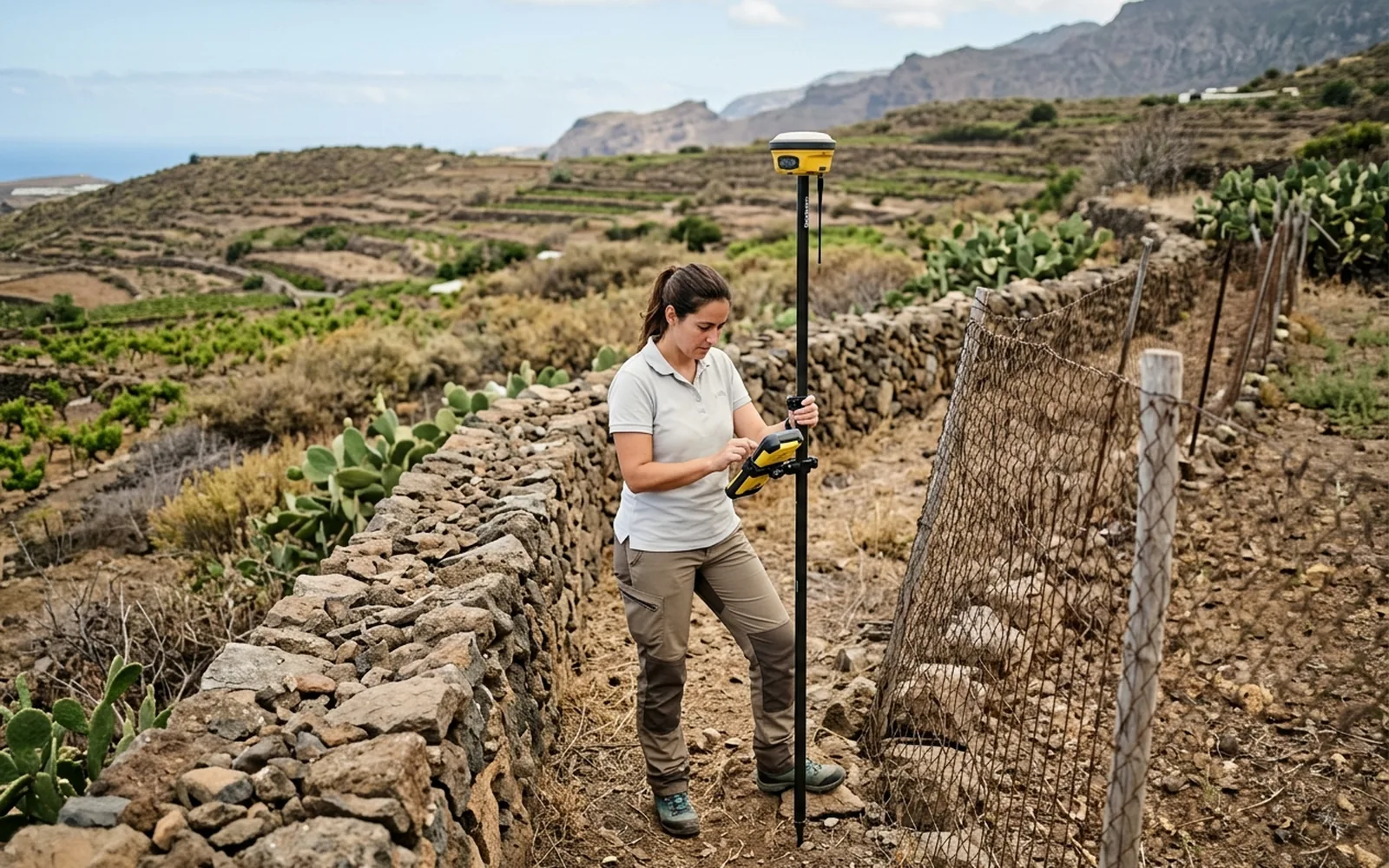 Comprobación sobre el terreno del límite físico de una parcela